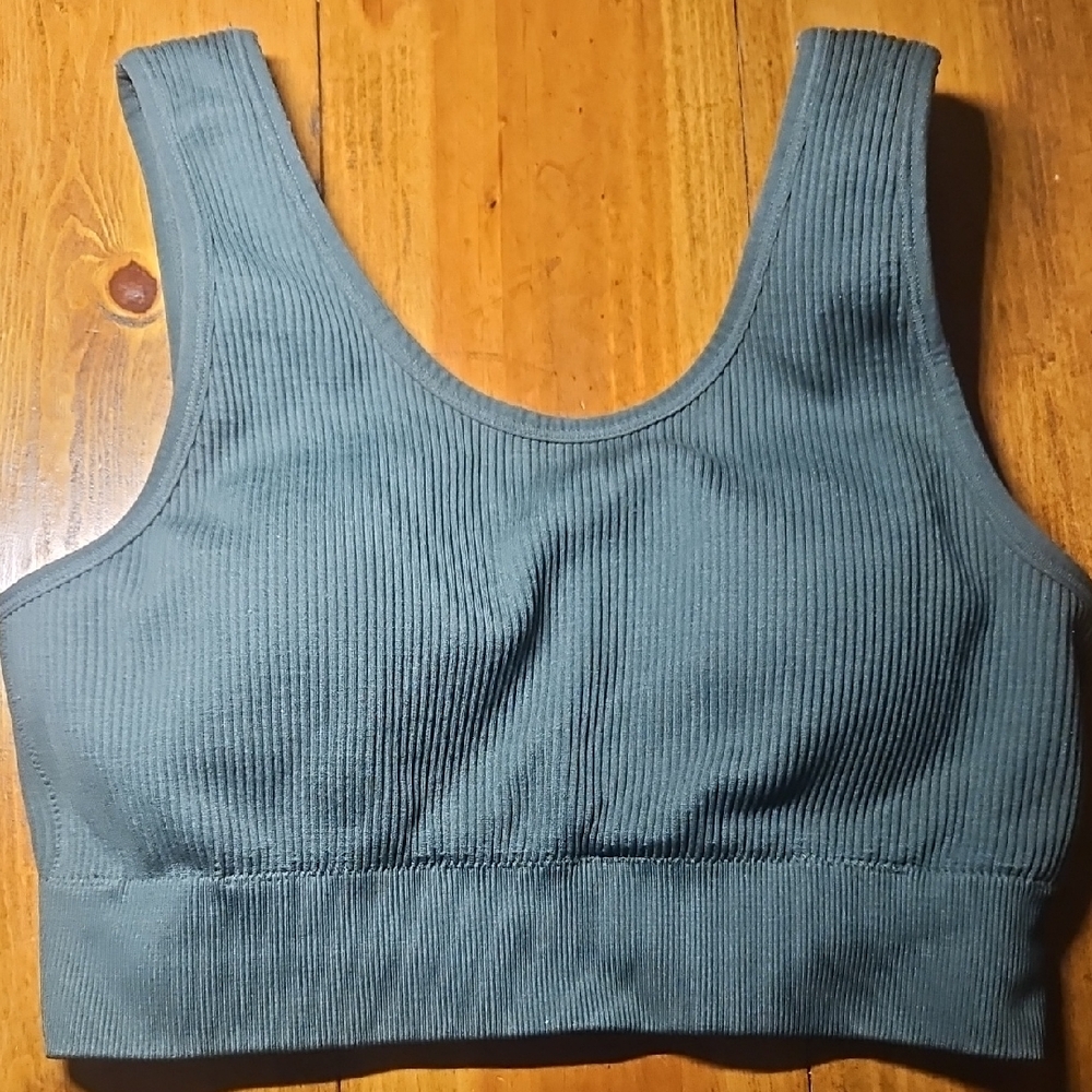 Aerie Offline Hunter Green XL Sports Bra Running Athletic Womens Wear